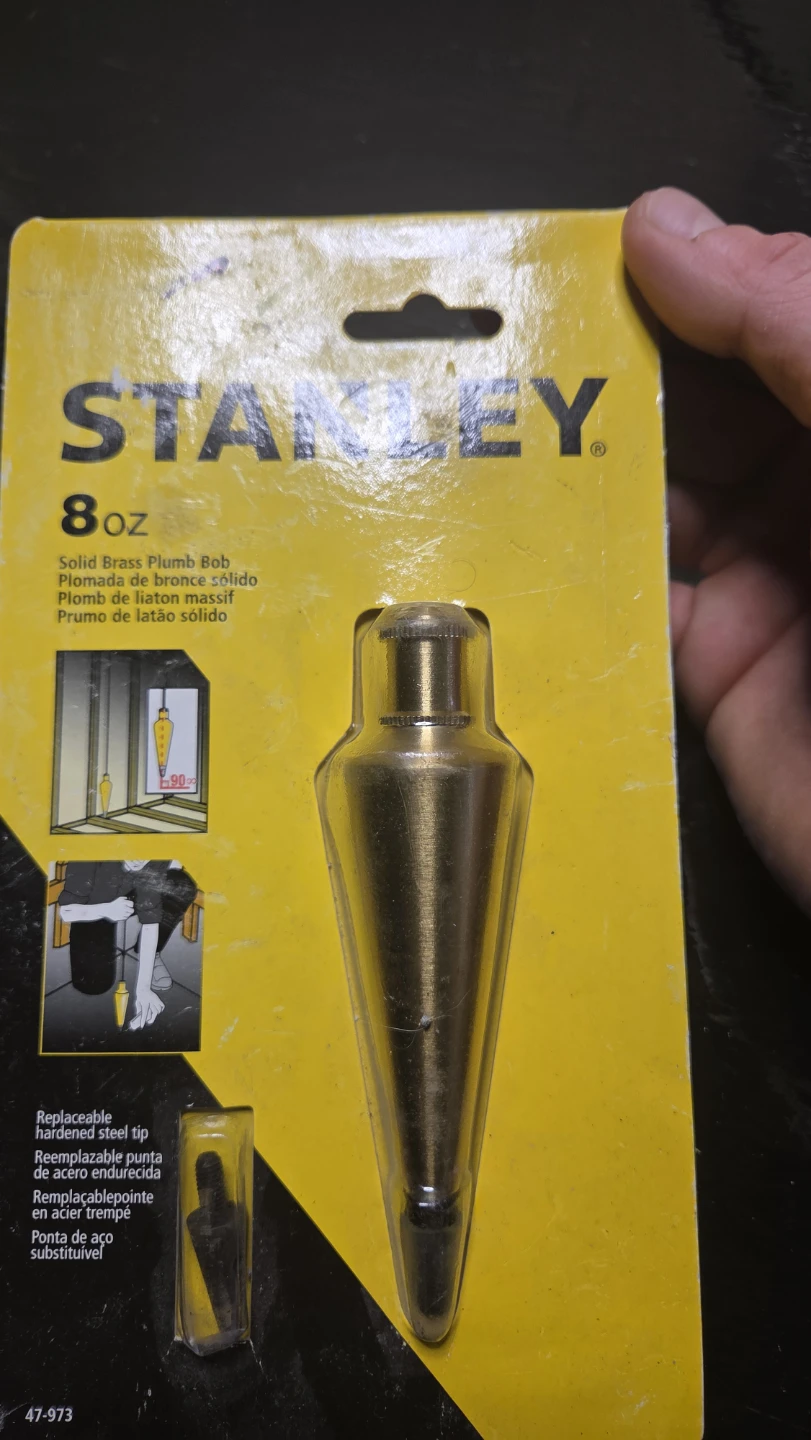 Stanley 8oz Solid Brass Plumb Bob