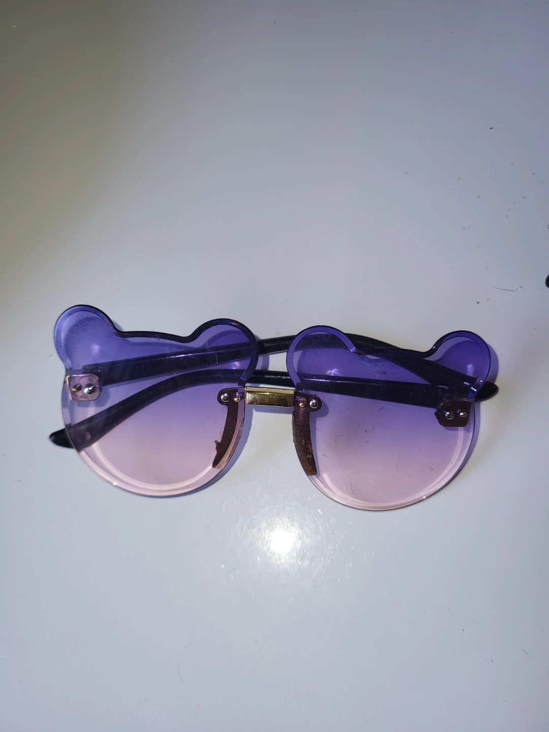 Kids Bear Shape Sunglasses Purple Gradient