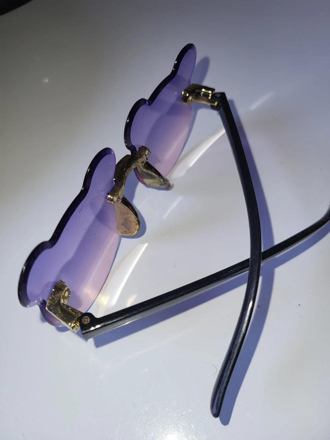 Kids Bear Shape Sunglasses Purple Gradient - photo 4