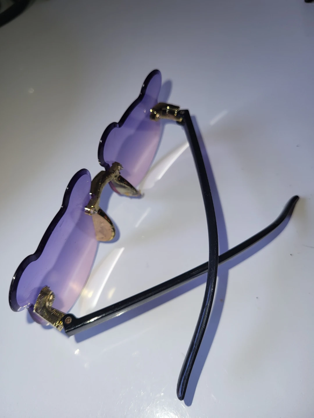 Kids Bear Shape Sunglasses Purple Gradient - photo 5