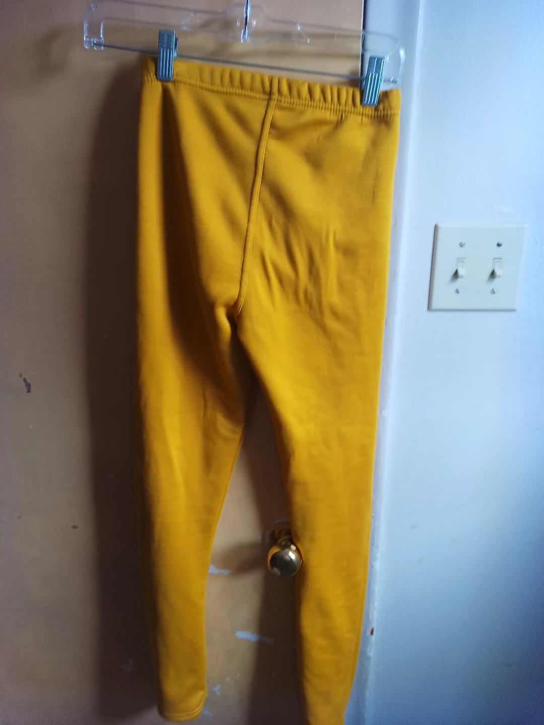 Kids’ Yellow Fleece Lined Leggings - Size S/P - photo 4