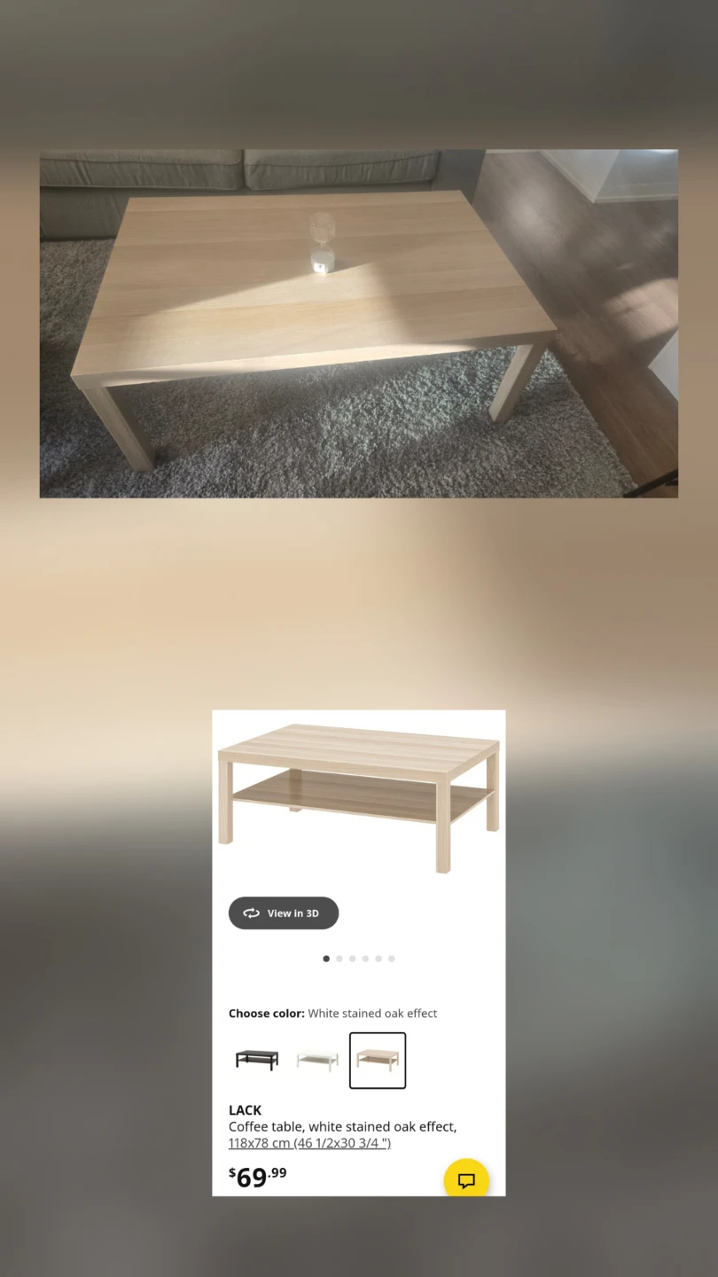IKEA LACK Coffee Table - White Stained Oak Effect