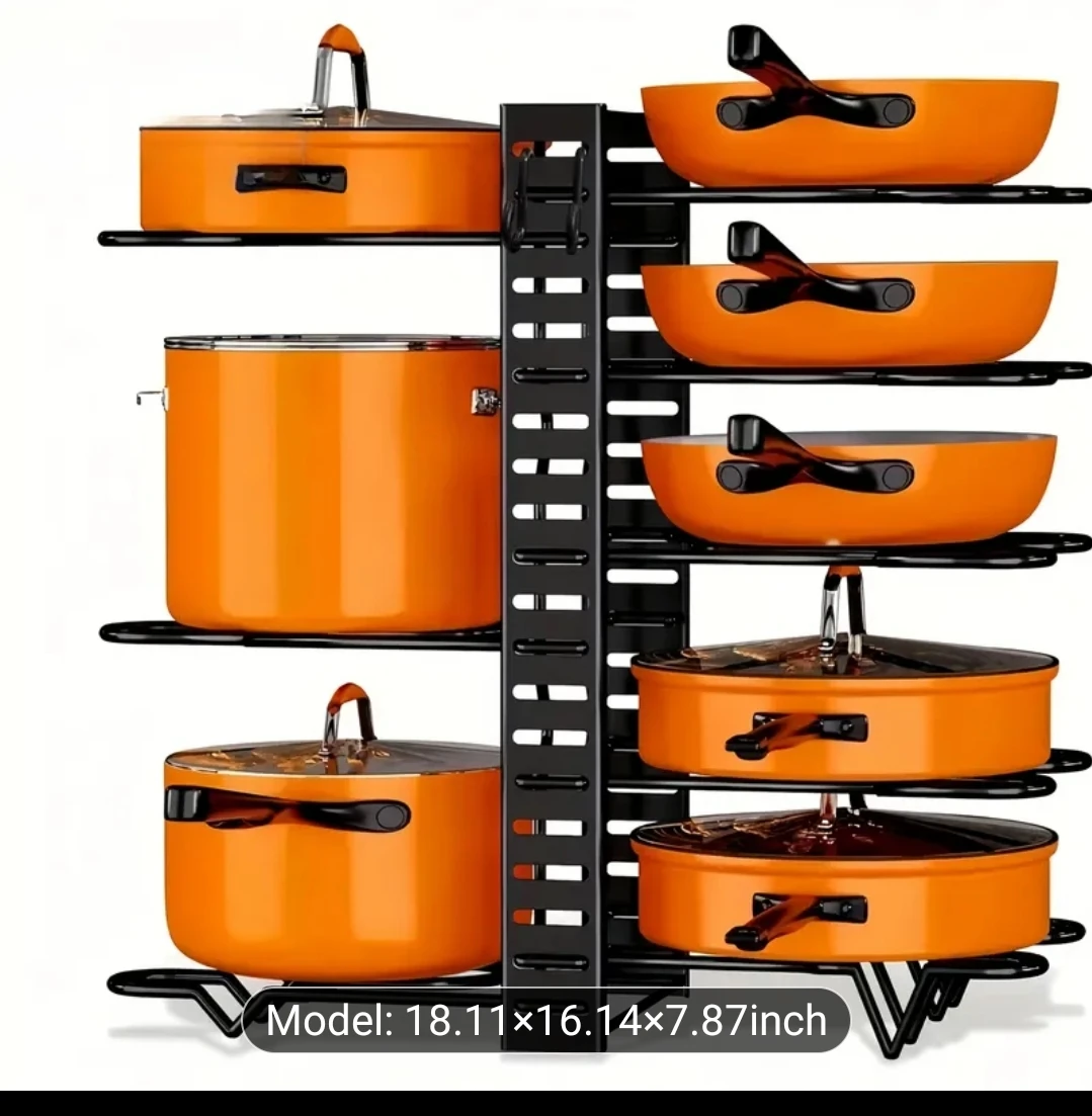 Adjustable Pot and Pan Organizer Rack - photo 2