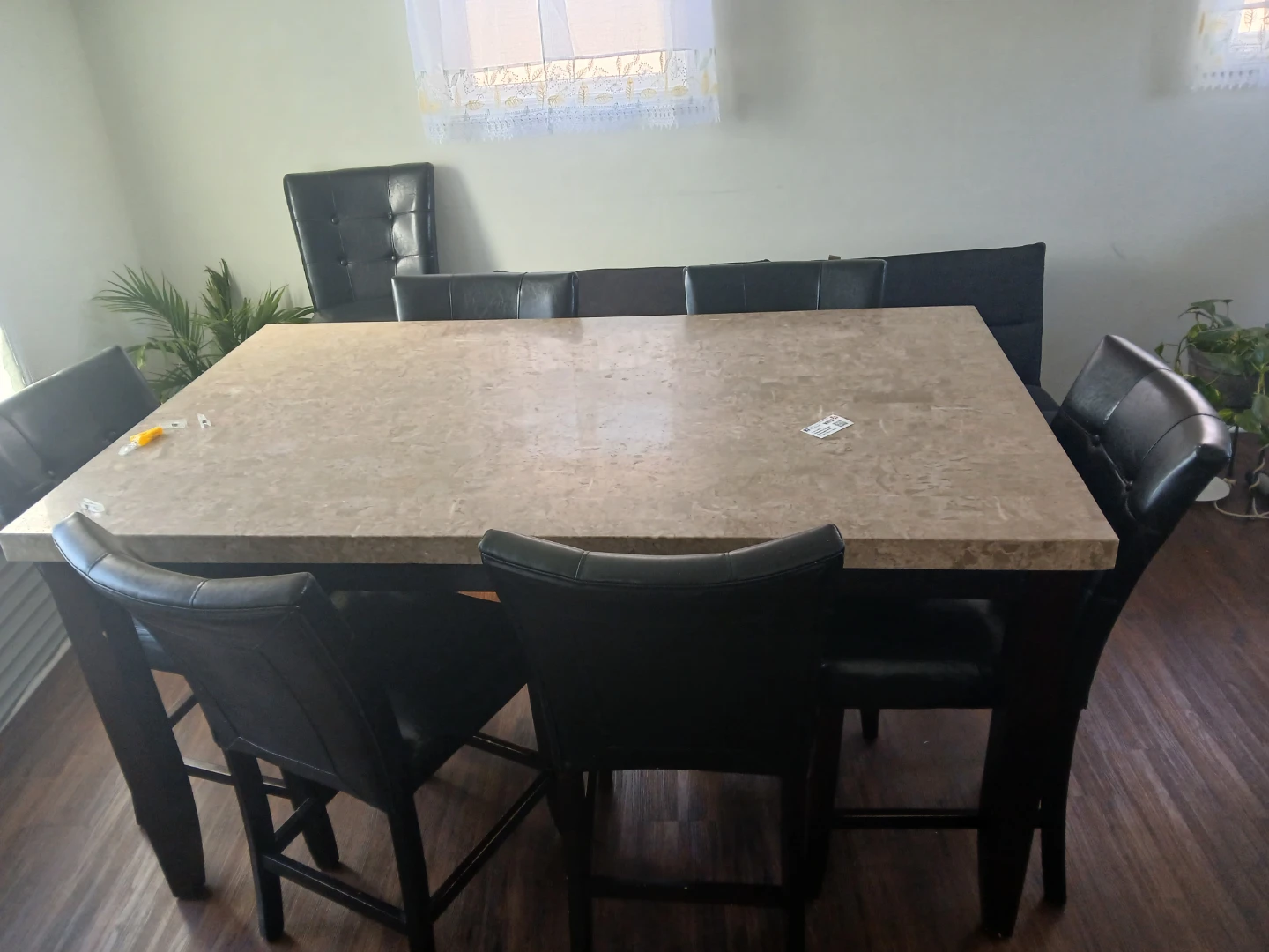 Counter Height Dining Table and Chairs Set