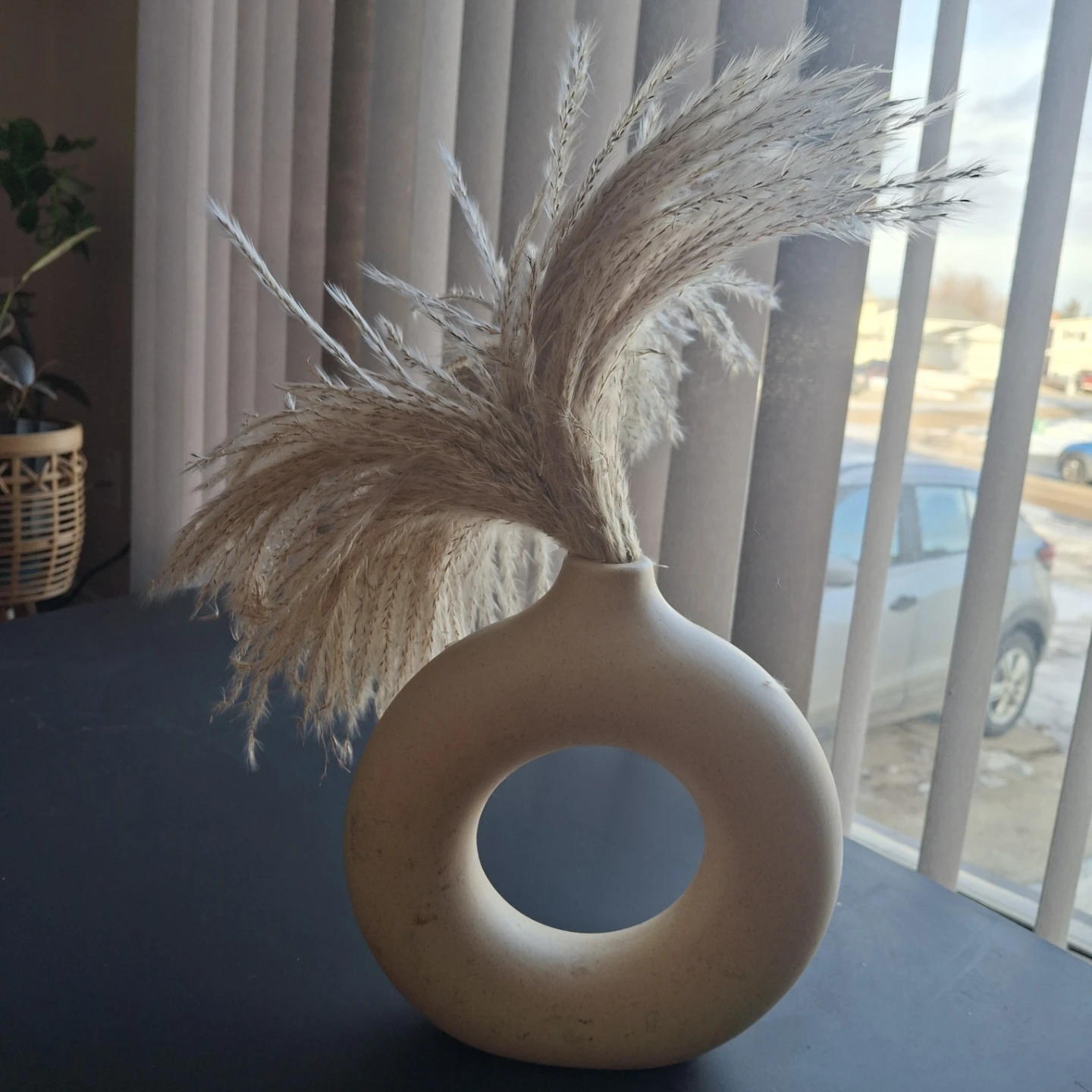 Modern Vase with Pampas Grass