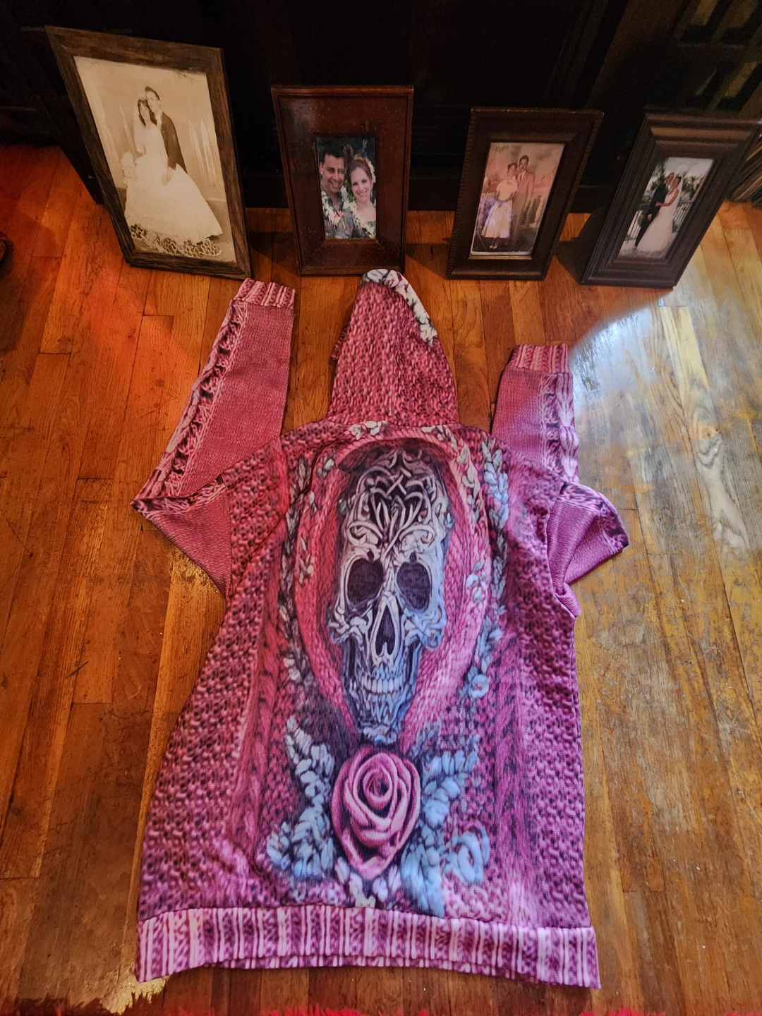 Purple Skull Rose Hoodie - photo 2