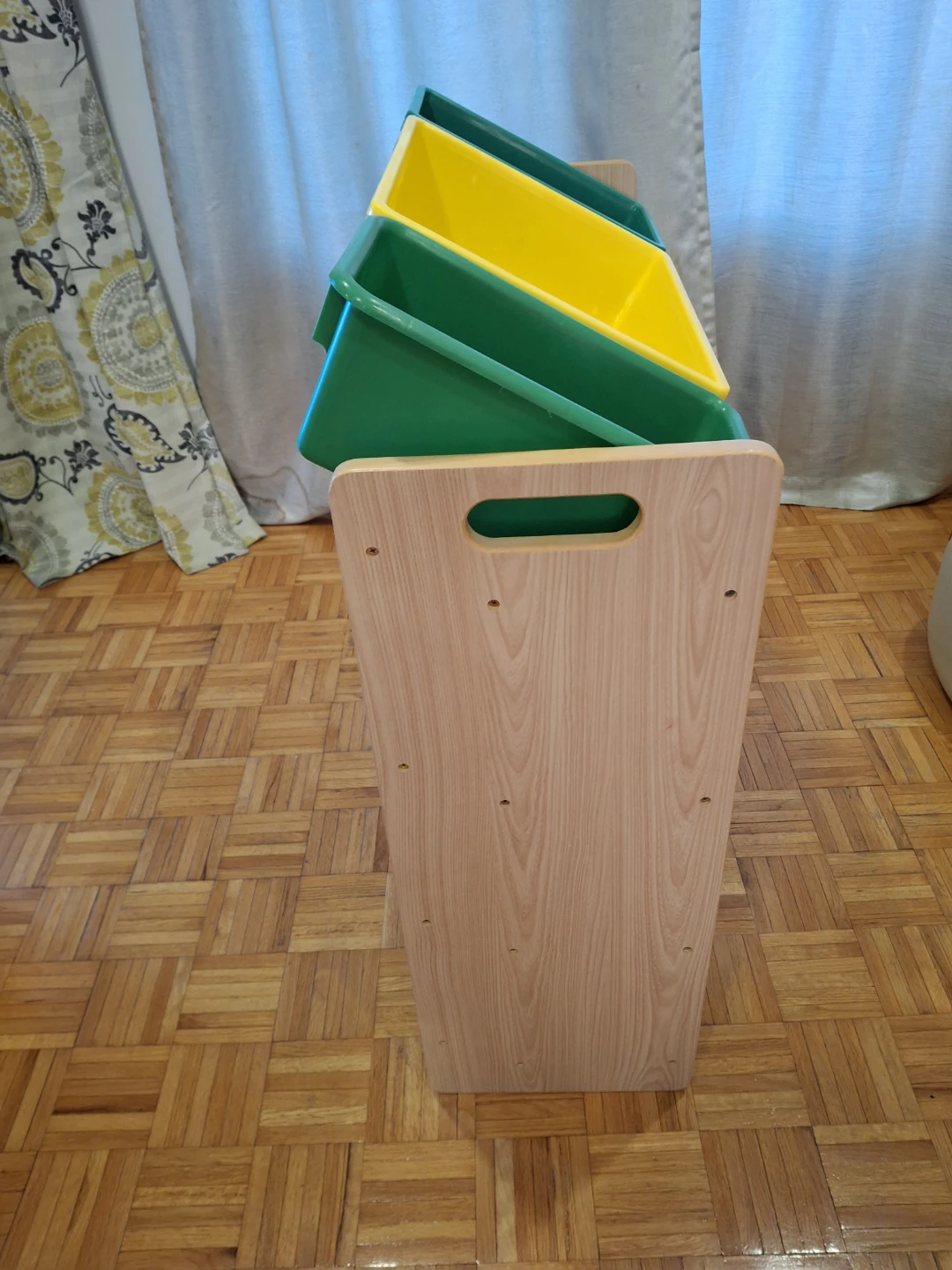 Wooden Toy Organizer with Colorful Bins - photo 3