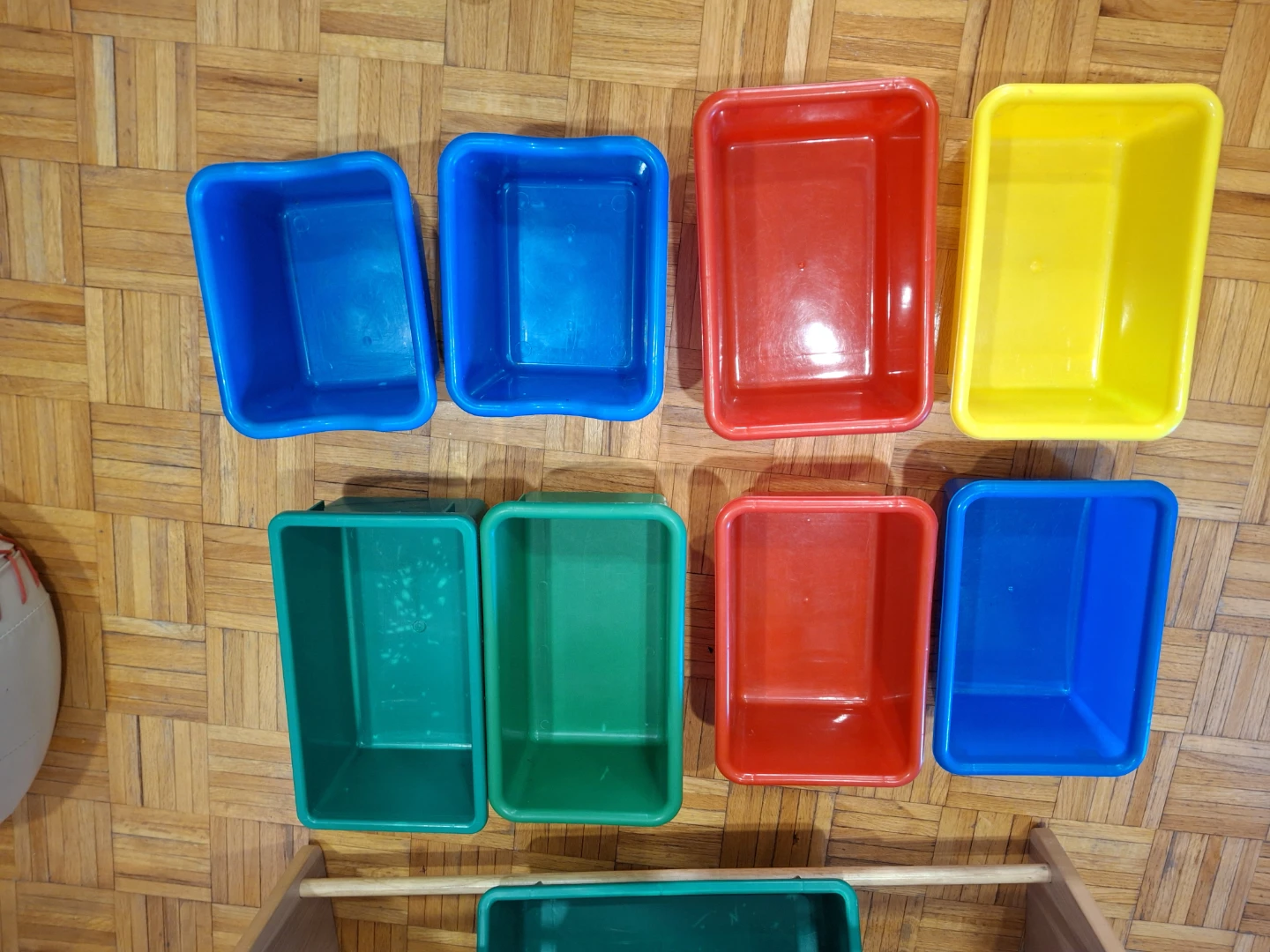 Wooden Toy Organizer with Colorful Bins - photo 4