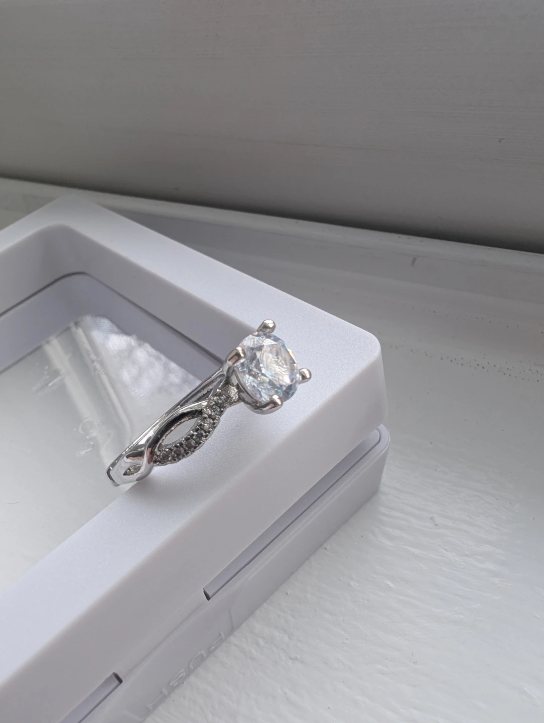 Brand New Base Metal Moissanite Ring For Sale