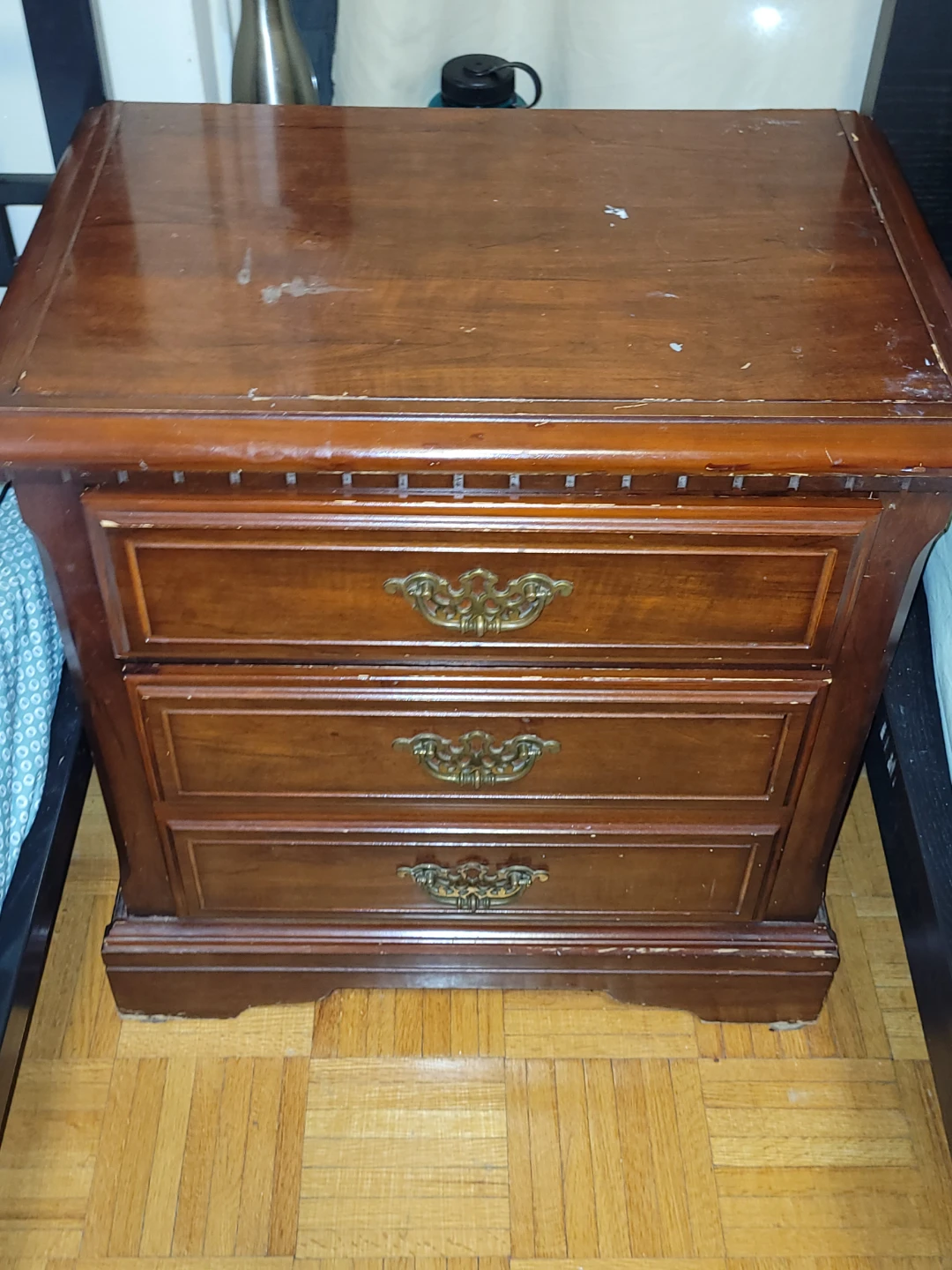 Wooden 3-Drawer Nightstand - photo 3