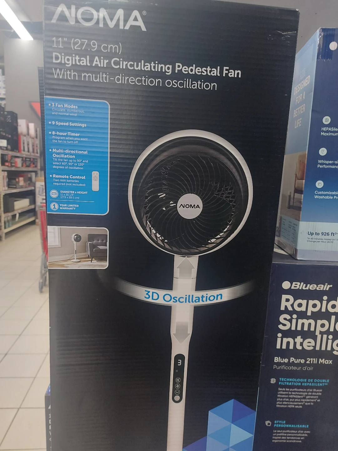 NOMA 11" Digital Air Circulating Fan - photo 2