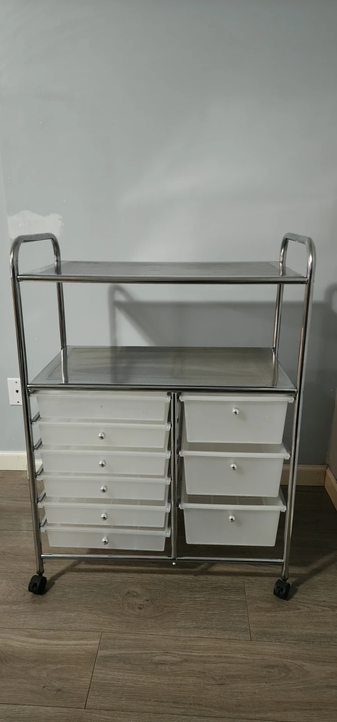 Rolling Storage Cart with 9 Drawers