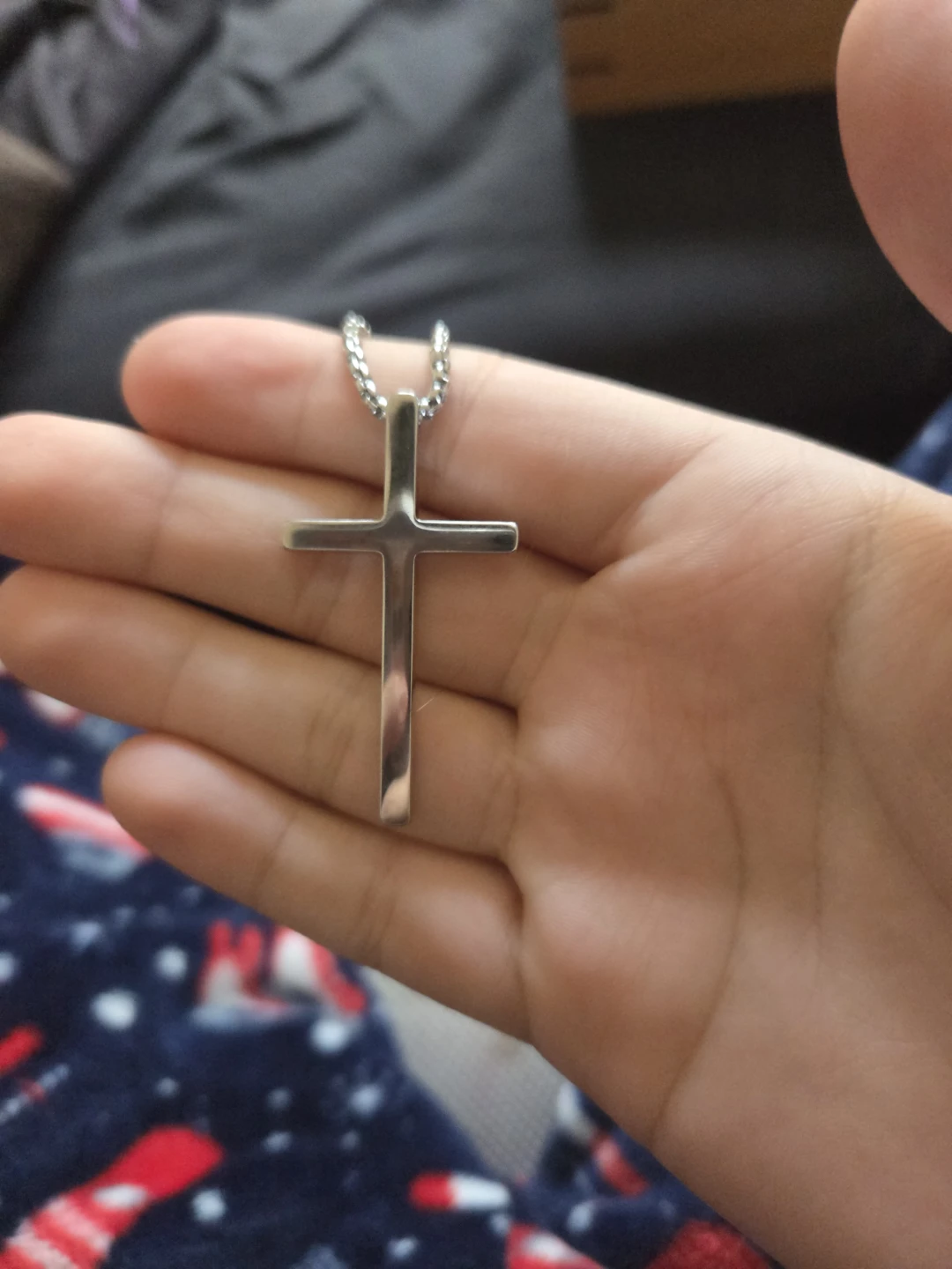 Silver Tone Cross Necklace - photo 2