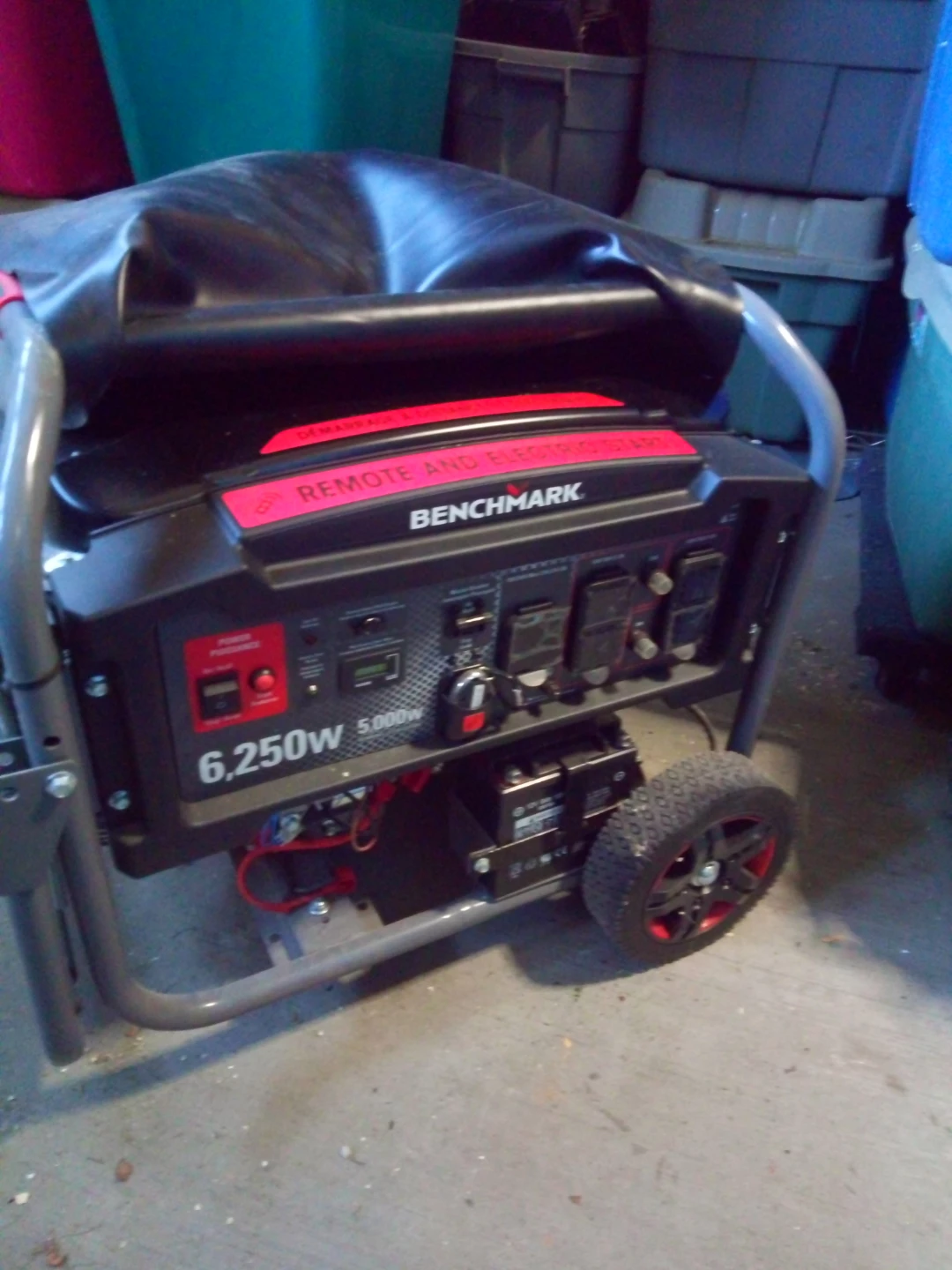 Benchmark 6,250W/5,000W Portable Generator with Electric Start