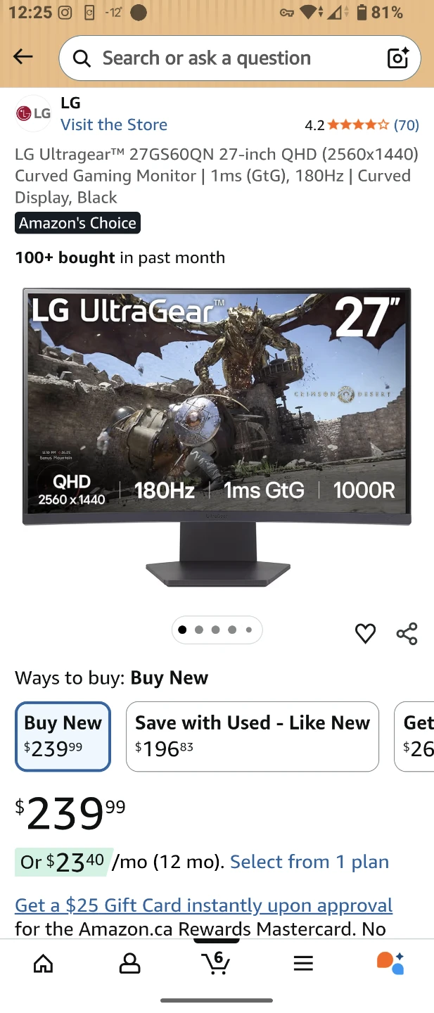 LG UltraGear 27-inch QHD 180Hz Gaming Monitor - photo 2