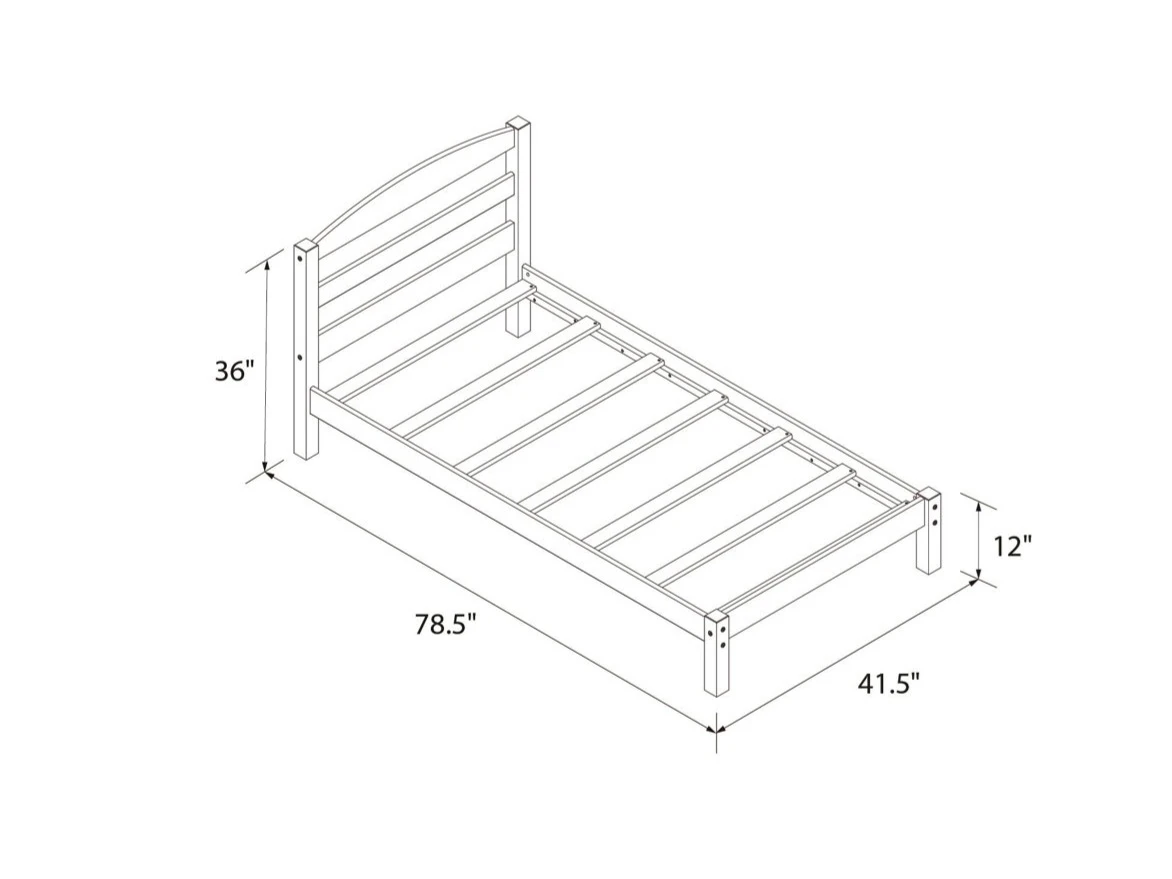 Brodey White Wooden Twin Bed Frame - photo 4