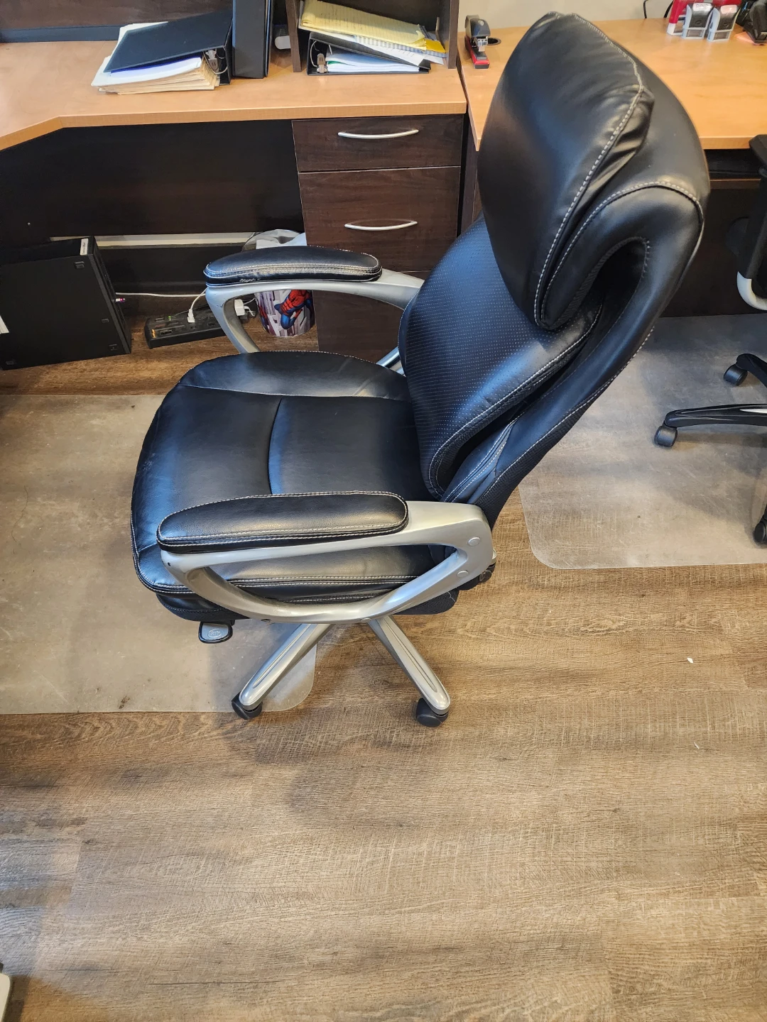 Serta Black Leather Office Chair - photo 2