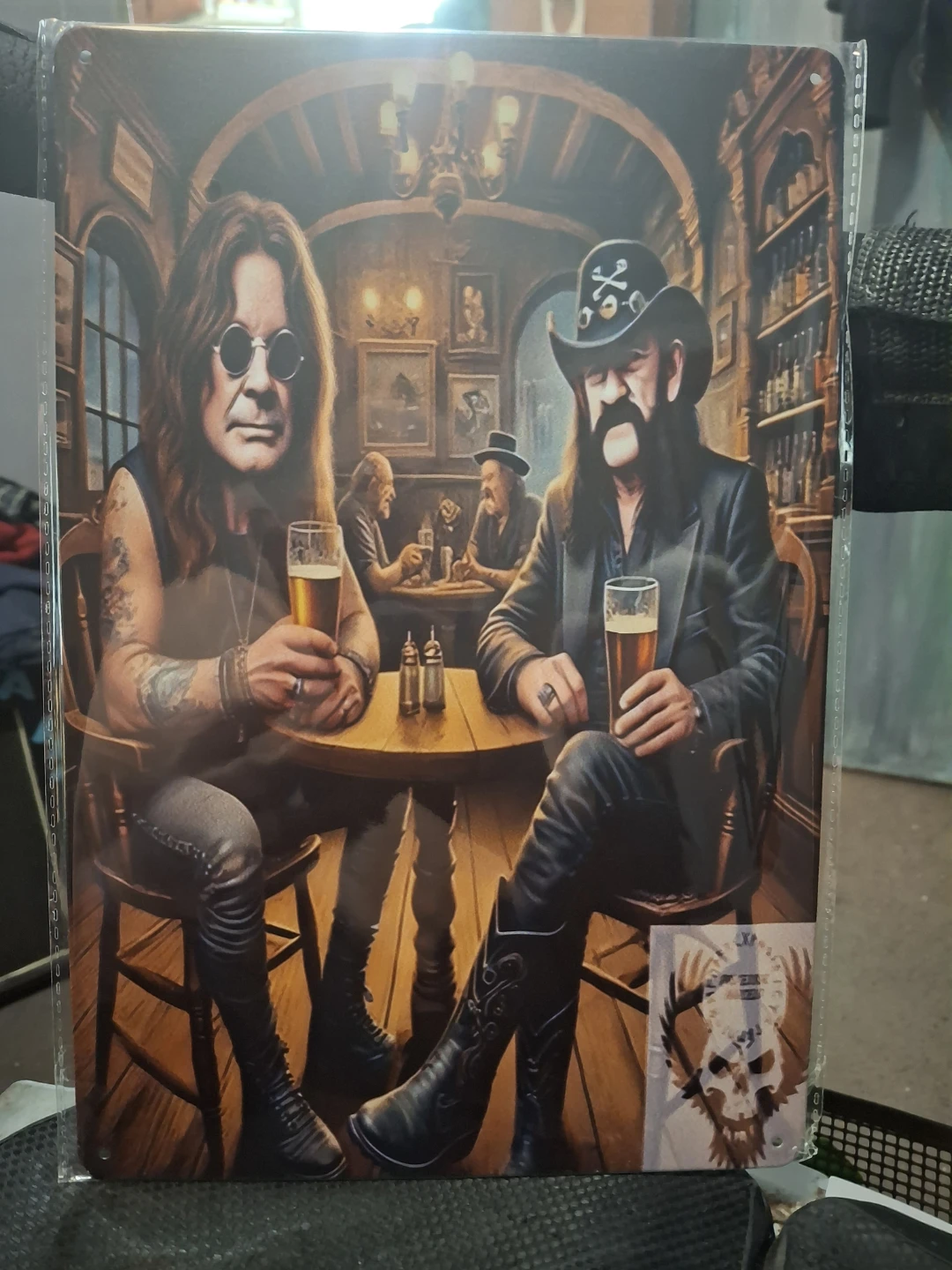 Ozzy Osbourne and Lemmy Metal Sign