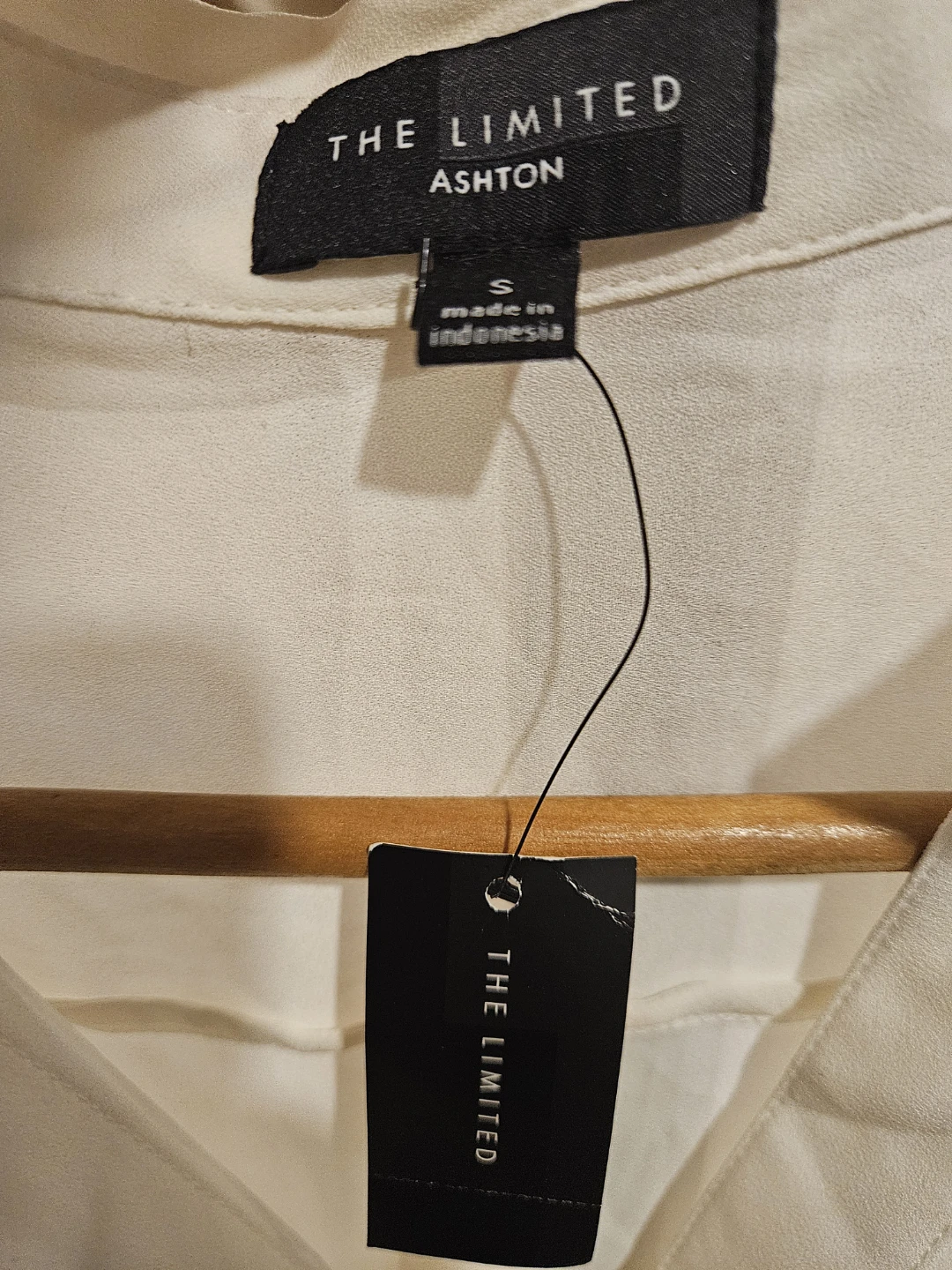 The Limited Ashton White Cap Sleeve Button Up Shirt Size S - photo 3