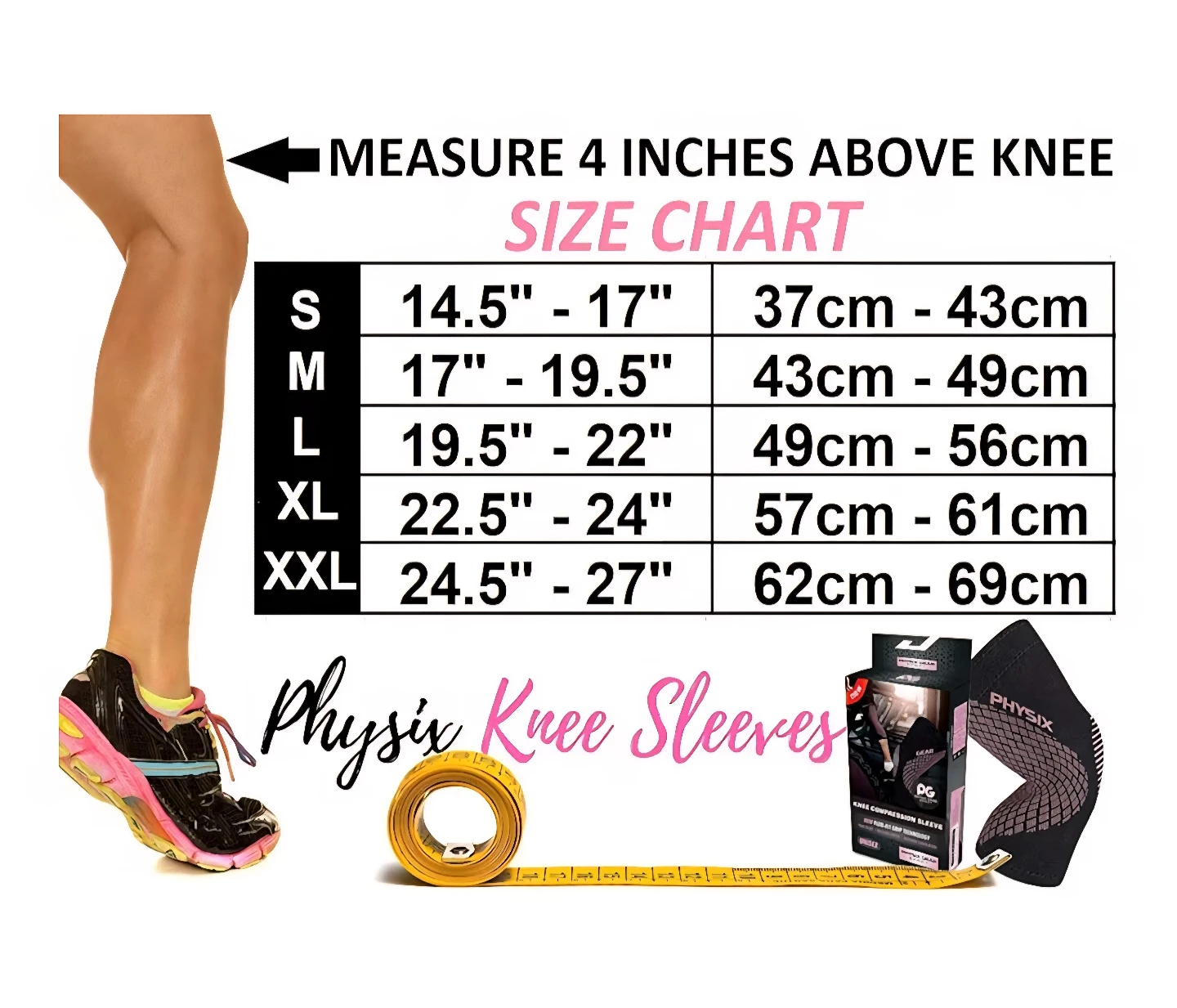 Medium-Physix Gear Knee Braces for Women & Men - Best Compress - photo 3