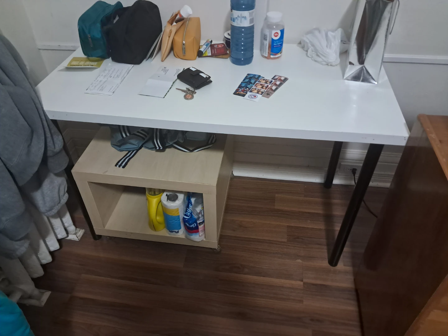 White Desk with Black Legs