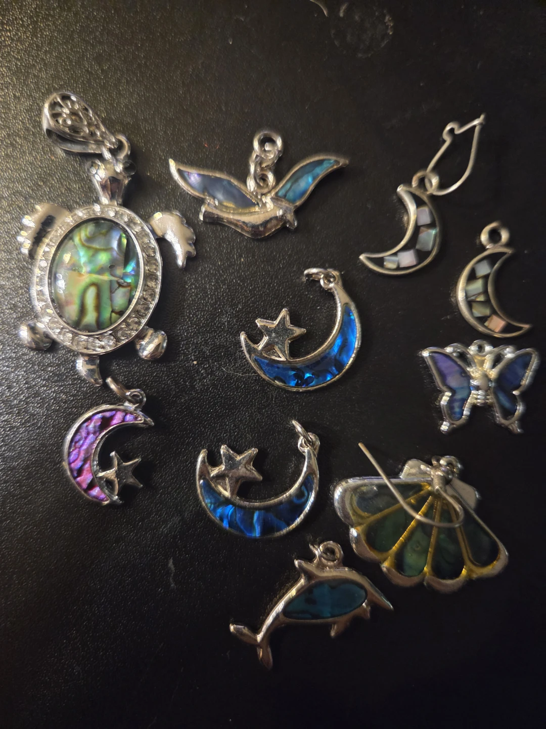 Assorted Charm Pendants with Abalone Inlay - photo 2