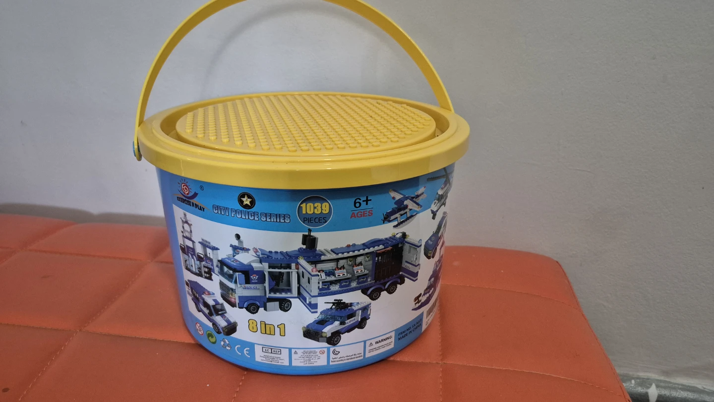 Building Block Police Car Set