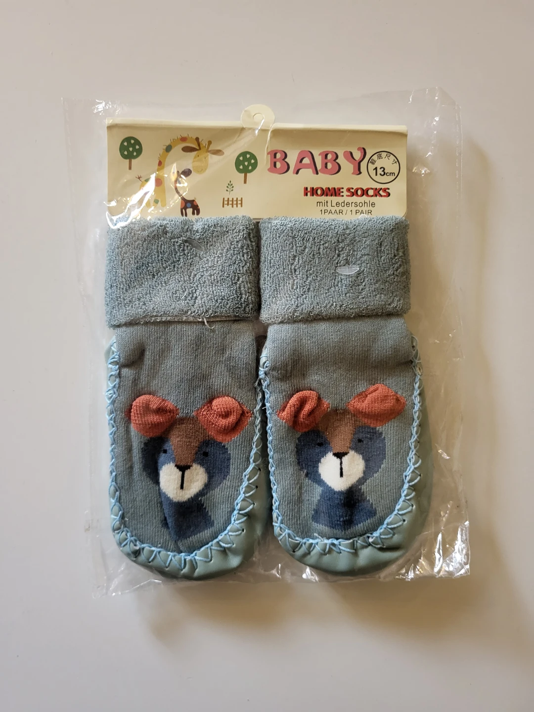 Baby Home Socks with Leather Sole - photo 3