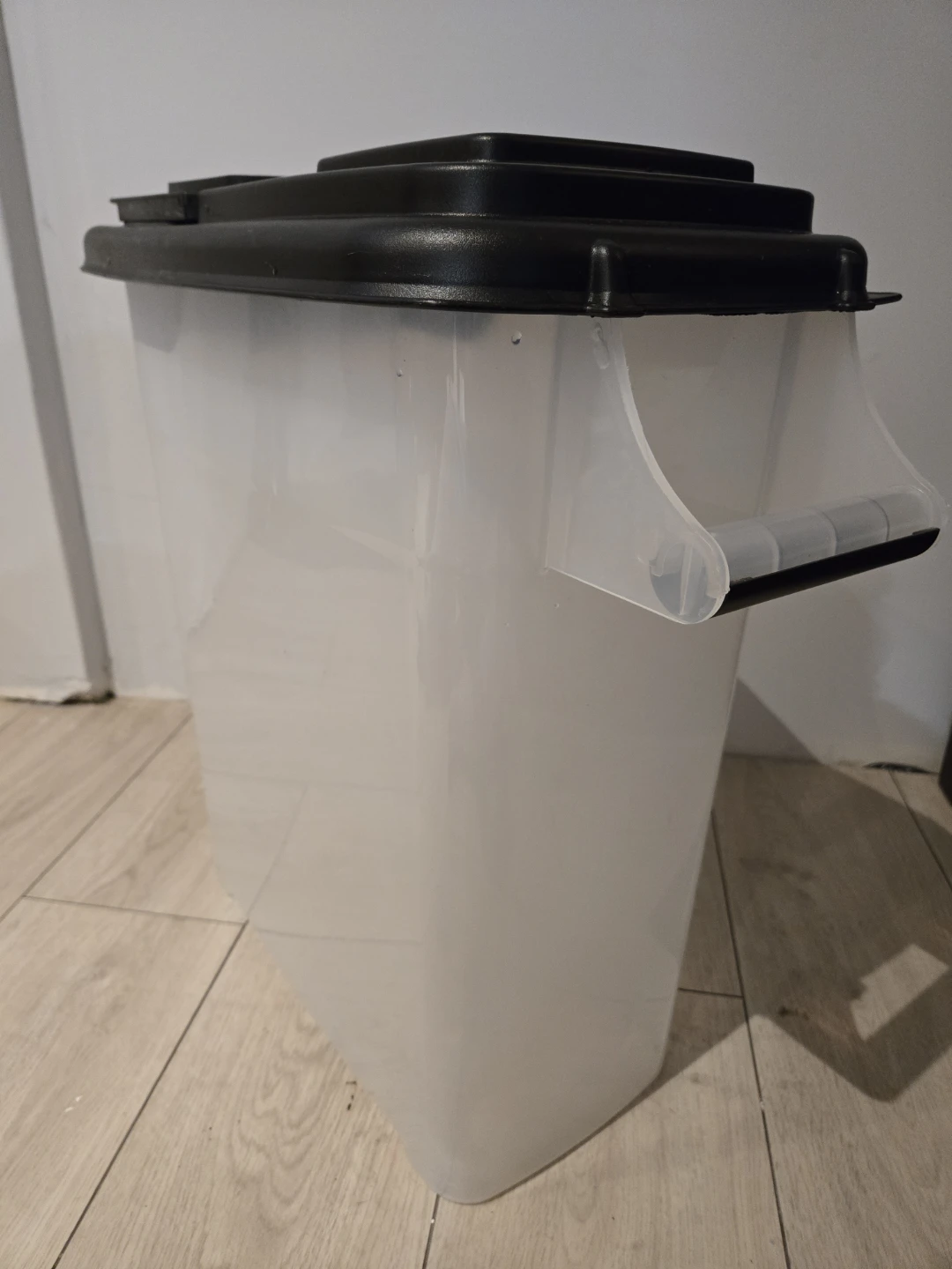 Clear Plastic Storage Container with Black Lid - photo 2