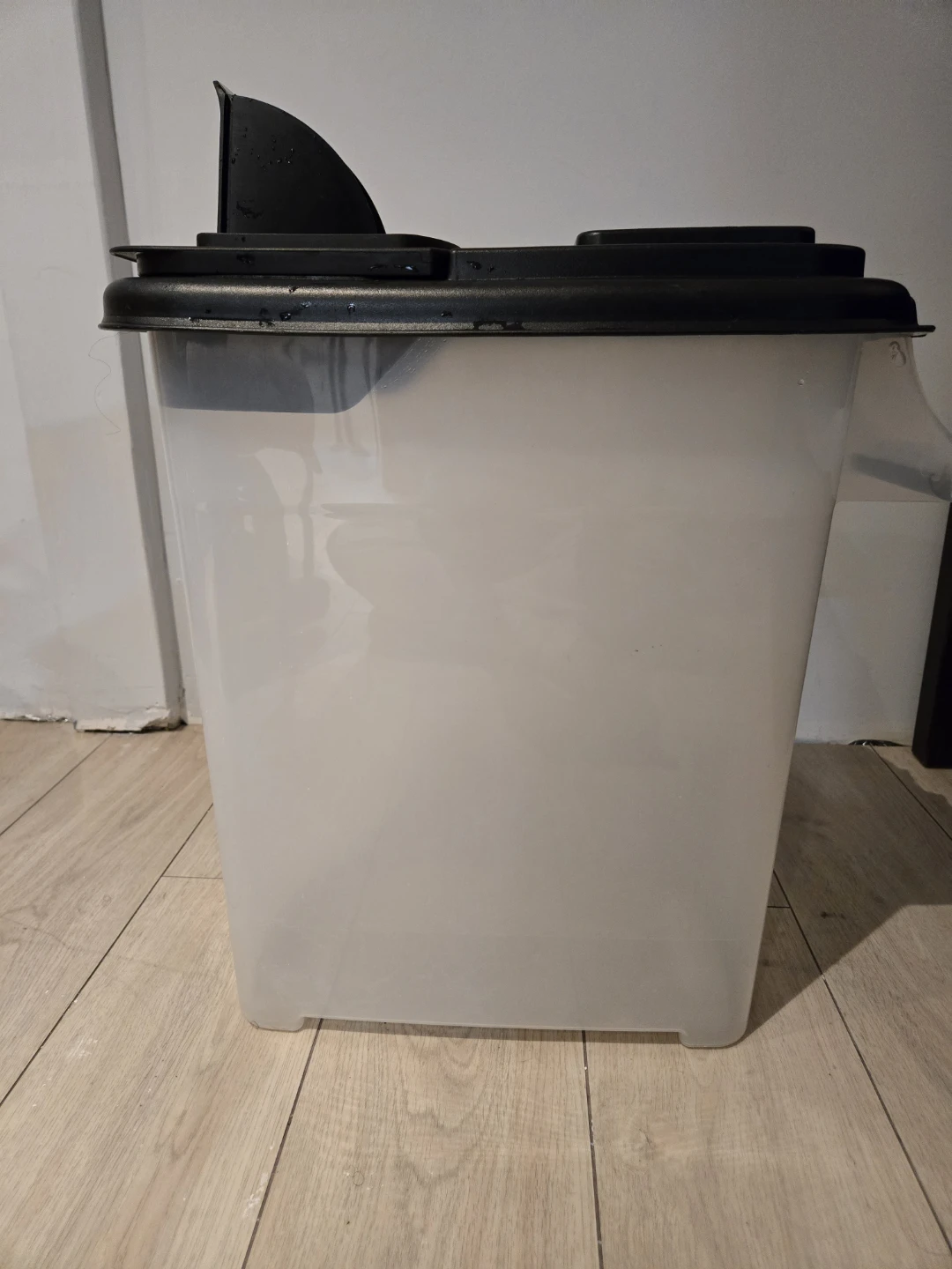 Clear Plastic Storage Container with Black Lid - photo 3