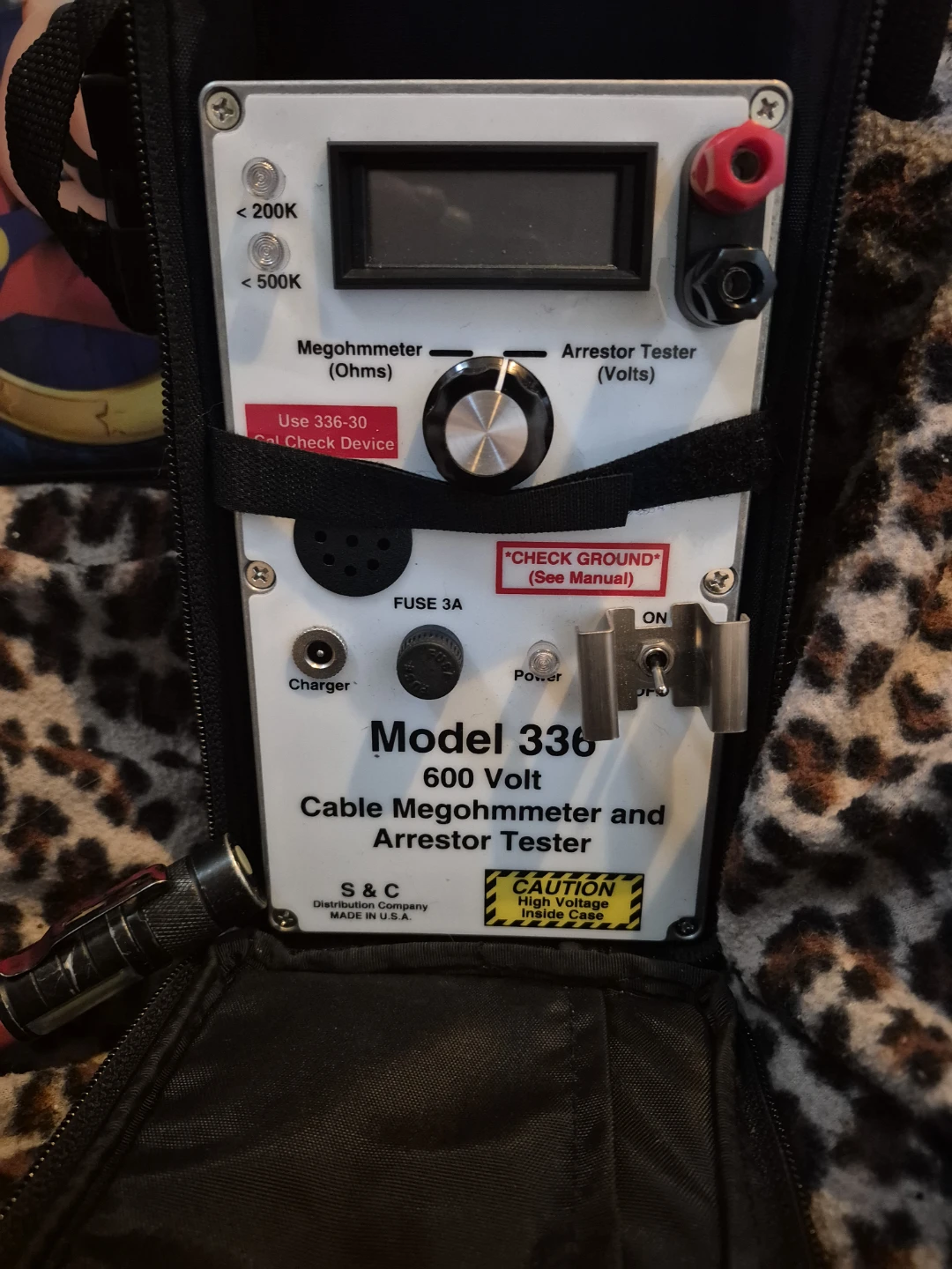 S&C Model 336 Cable Megohmmeter and Arrestor Tester 600 Volt