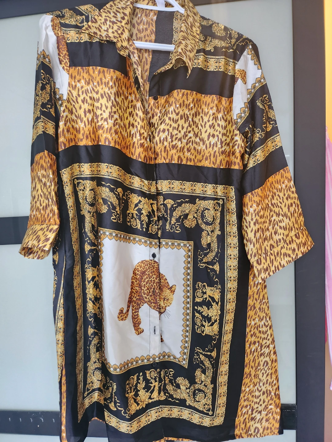 Women's Animal Print Button-Up Shirt