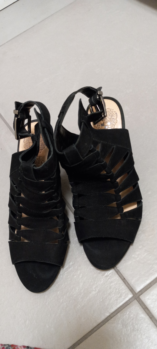 Vince Camuto Black Strappy Heels - Size 6M/36
