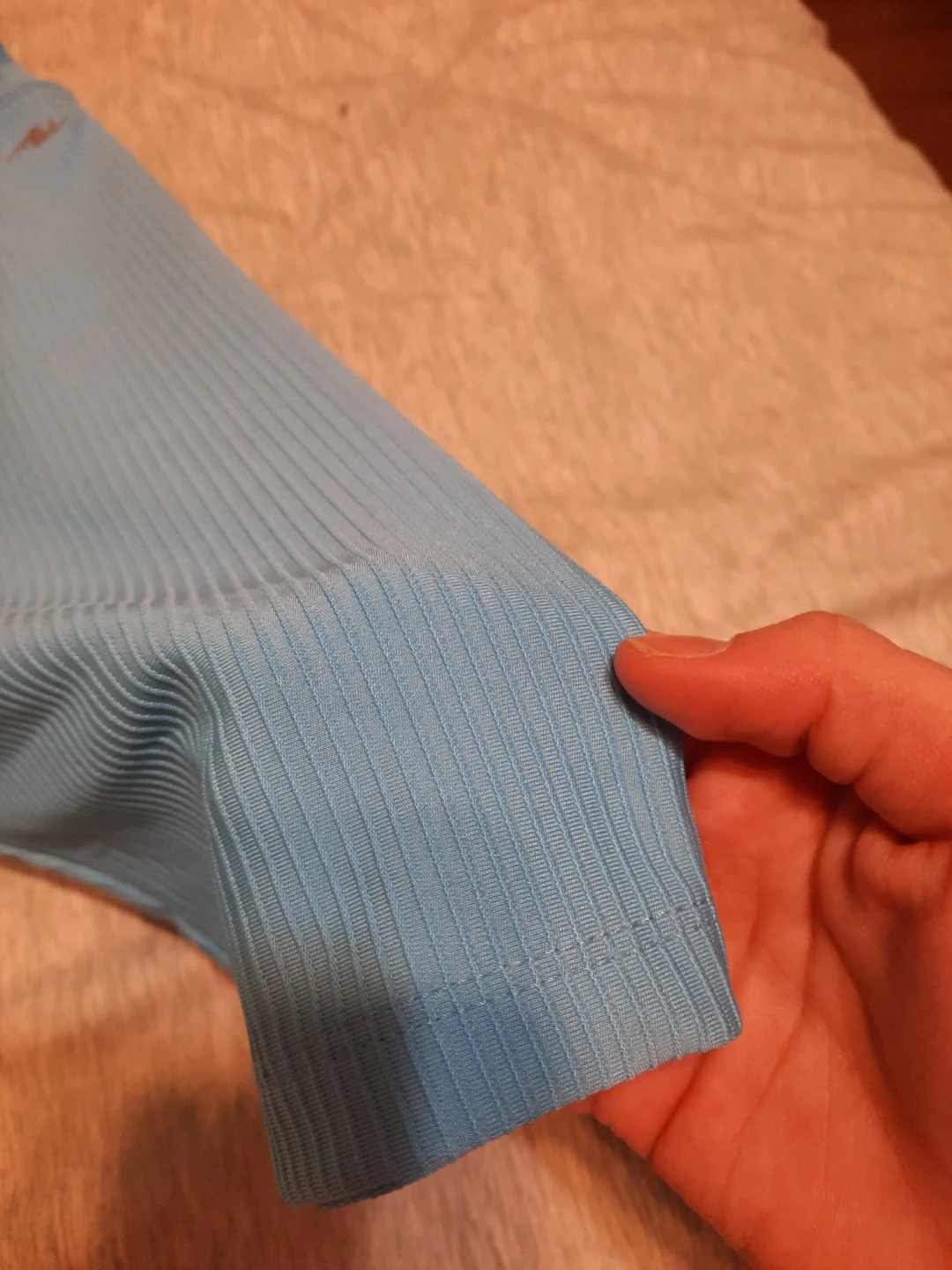 Light Blue Ribbed Bike Shorts - photo 2