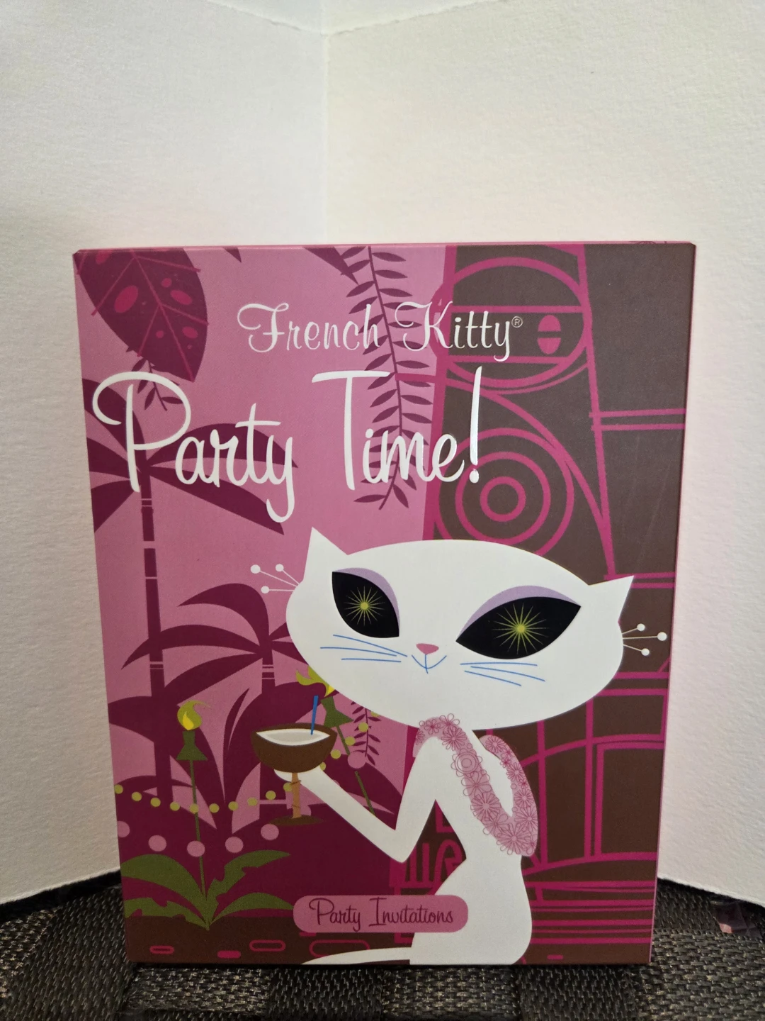 French Kitty Party Invitations - 12 note cards and 14 envelopes