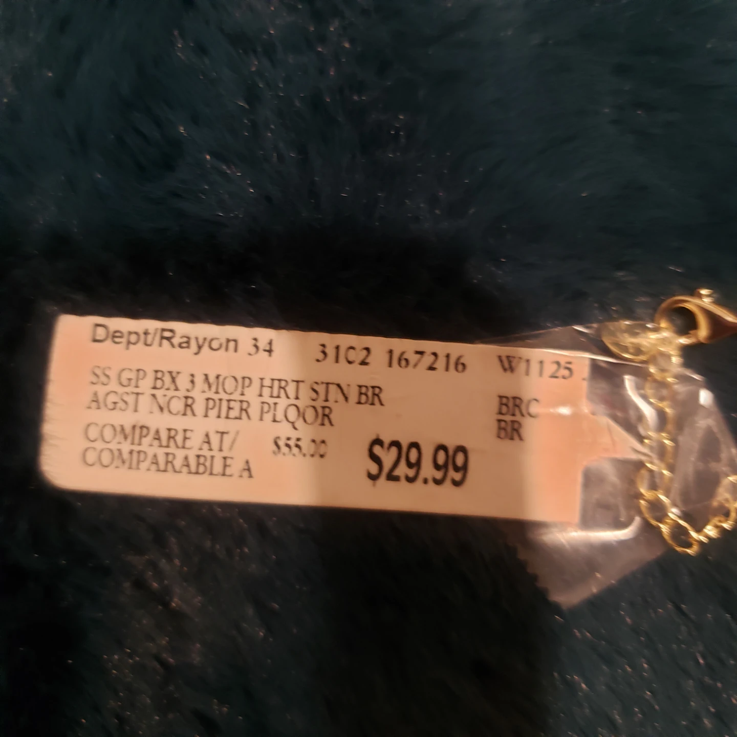 Gold-tone Bracelet with Heart Charms - photo 4