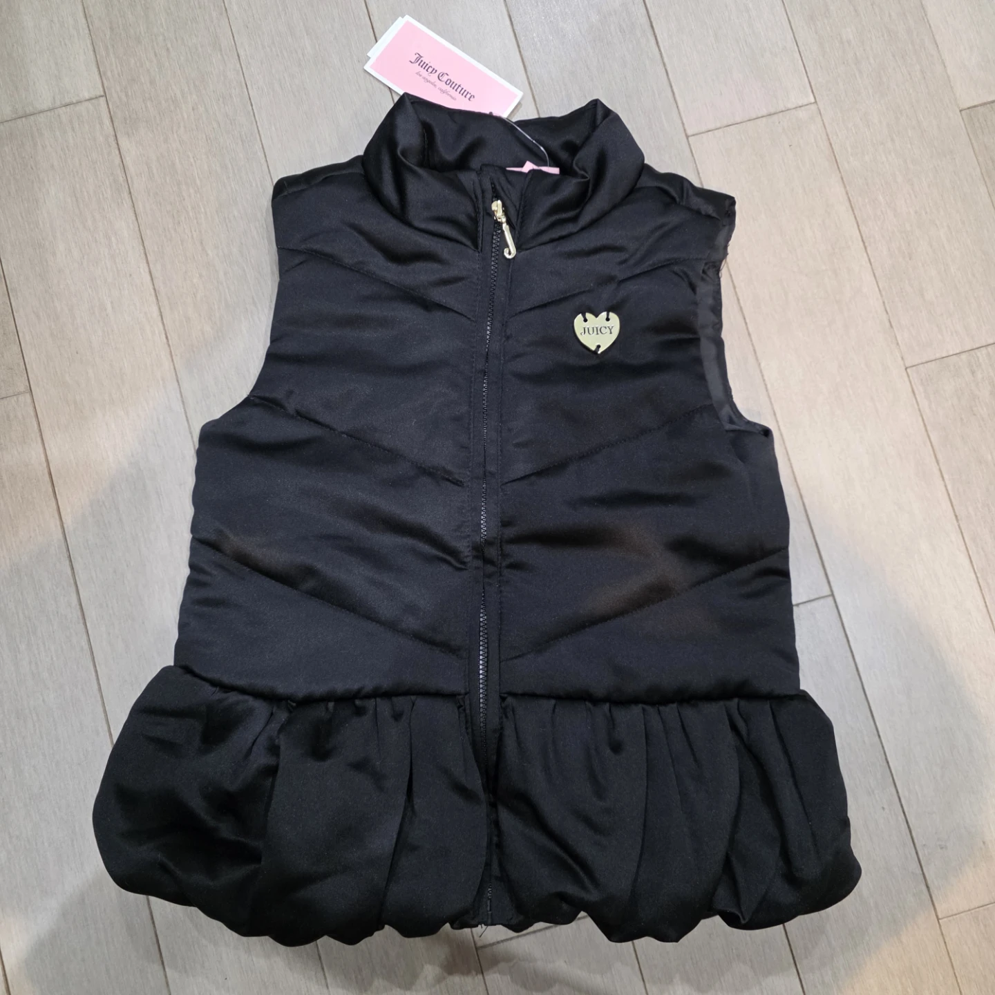 Juicy Couture Black Puffer Vest - Size 4T