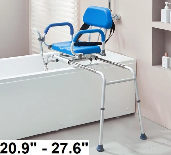 Sliding Tub Transfer Bench with 360 Degree Swivel Seat