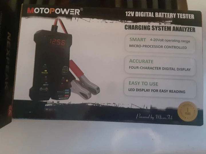 MOTOPower 12V Digital Battery Tester & Charging System Analyzer
