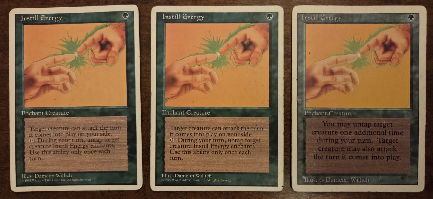 Instill Energy x3 Magic the Gathering Cards