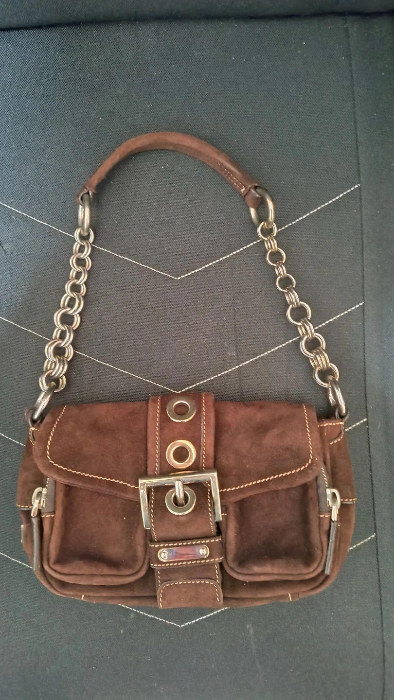 Prada Brown Suede Chain Shoulder Bag - photo 5