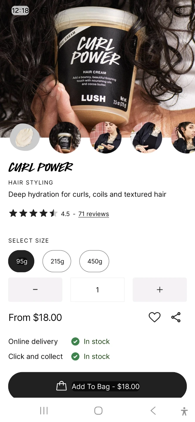 LUSH Curl Power Hair Cream 7.5 oz - photo 2