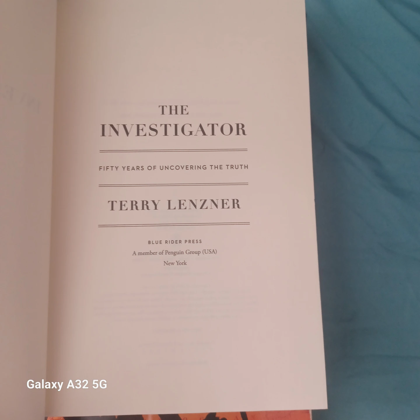 The Investigator by Terry Lenzner Book