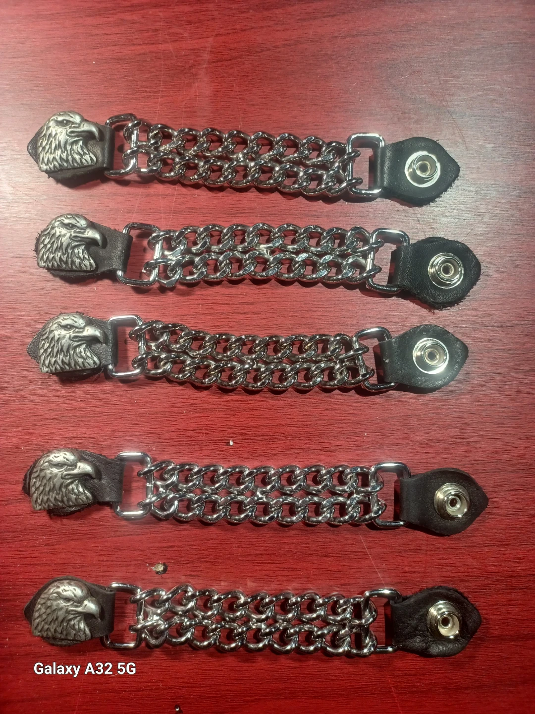 🥕Set of 5 Eagle Chain leather vest extenders