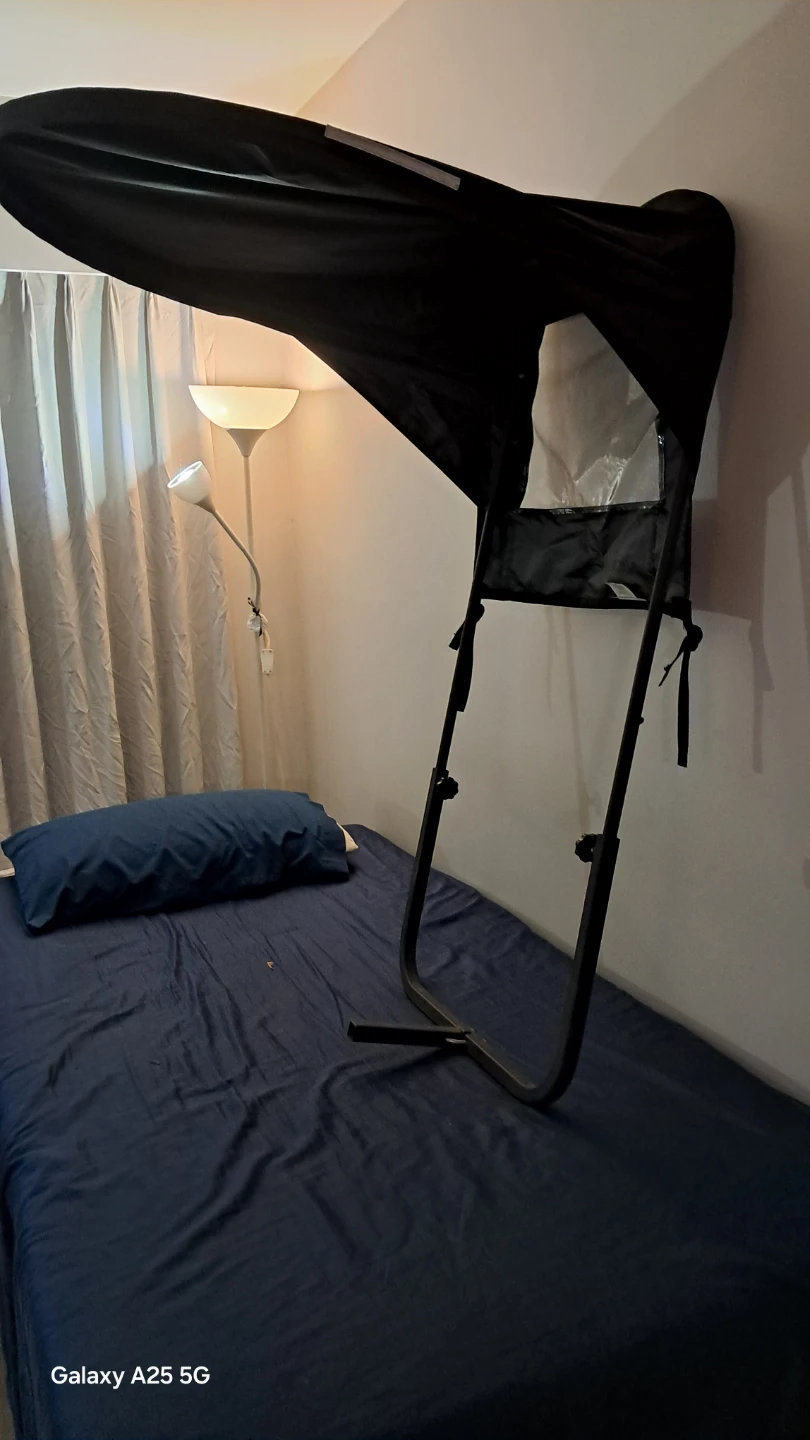 Black Baby Stroller Sun Canopy with Window - photo 4