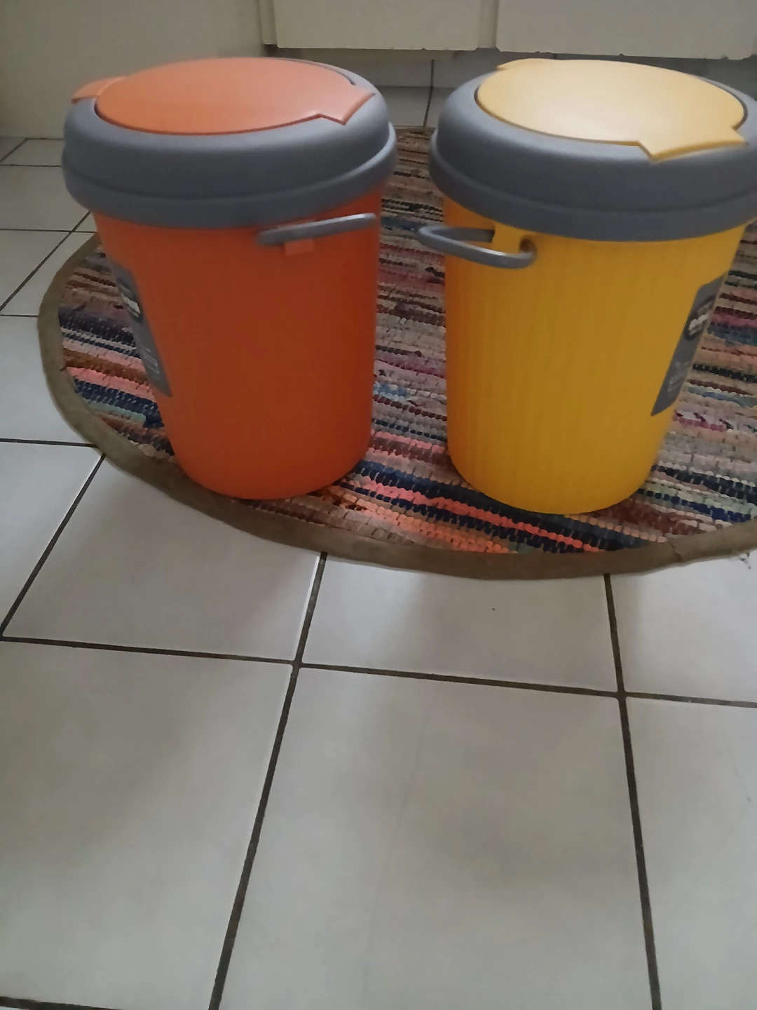 Two Step-Open Bins - Orange and Yellow