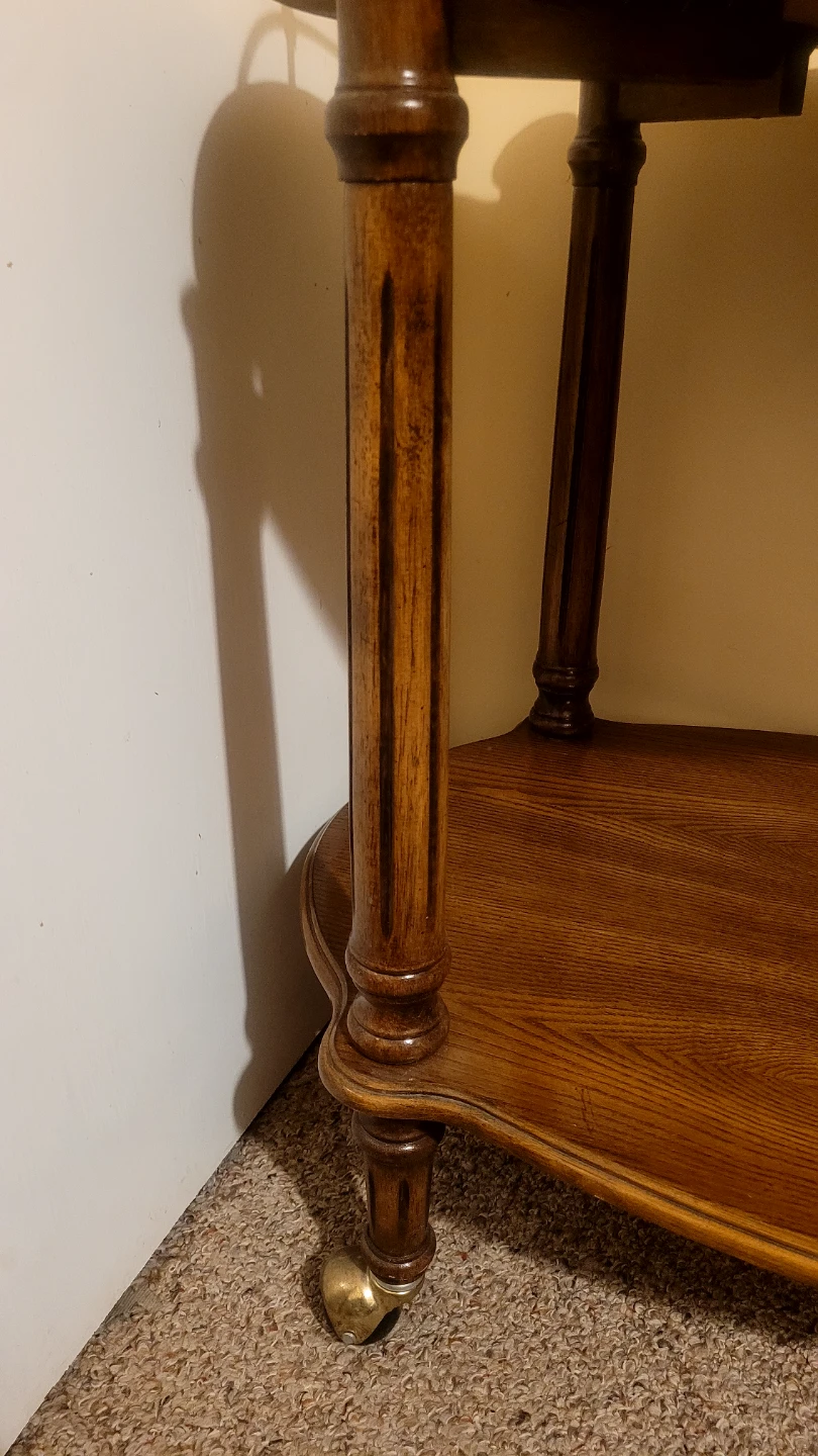 Antique Walnut Bar Cart - photo 4