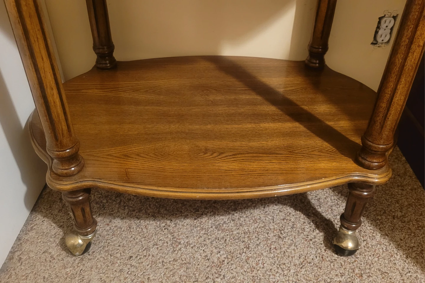 Antique Walnut Bar Cart - photo 5