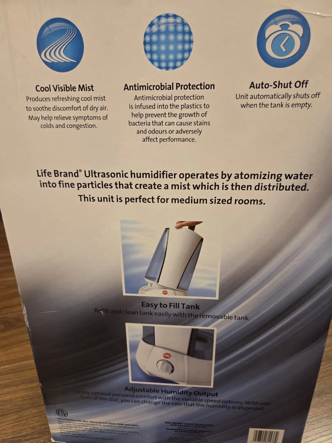 Life Brand Ultrasonic Cool Mist Humidifier - photo 4