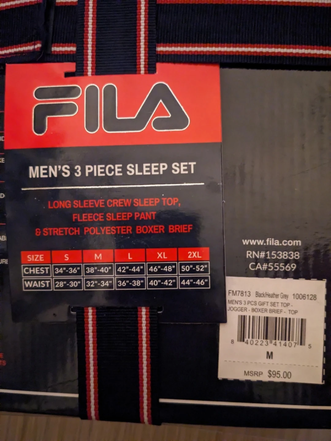 🏆Fila Men's 3 Piece Sleep Set - Size M - photo 4